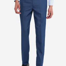 METAL Men Blue Slim Fit Formal Trouser-picture-31