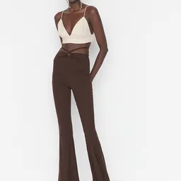 Trendyol Women Brown Trousers-picture-19