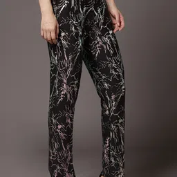 KASSUALLY Women Abstract Printed Trousers-image-16