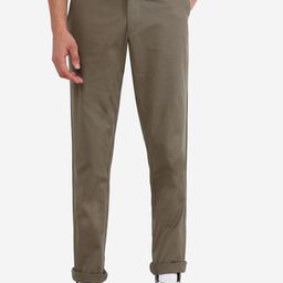 Greenfibre Men Grey Slim Fit Pure Cotton Trouser-image-74