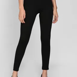 I Love She Women Black Solid Trousers-image-79