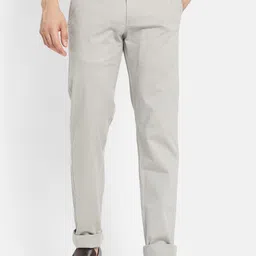 Octave Men Grey Solid Trouser-image-87