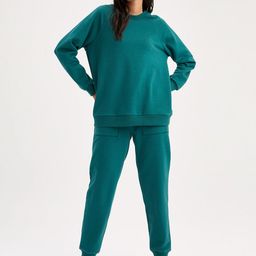 DeFacto Women Green Solid Joggers-image-83