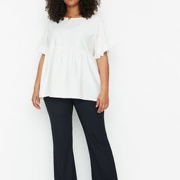 Trendyol Women Navy Blue Trousers-image-32