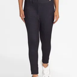Globus Women Black Skinny Fit High-Rise Cropped Peg Trousers-picture-14