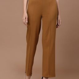 KASSUALLY Women Straight Fit High-Rise Pleated Trousers-image-53