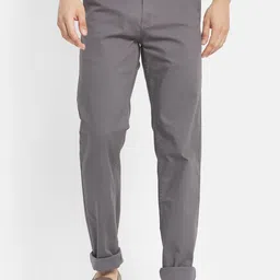 Octave Men Grey Cotton Chinos Trouser-image-68