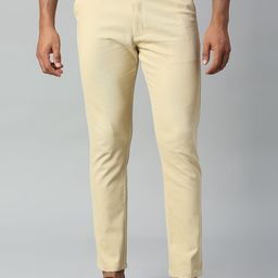 Dennis Lingo Men Cotton Tapered Fit Trousers-image-89