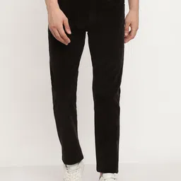 Octave Men Olive Green Solid Cotton Chinos Trousers-image-14