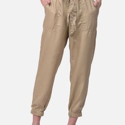 Woods Women Beige Relaxed Joggers Trousers-image-11