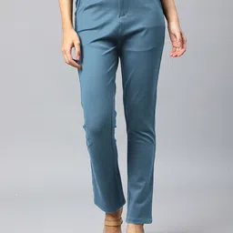 Xpose Women Comfort Straight Fit High-Rise Trousers-picture-46