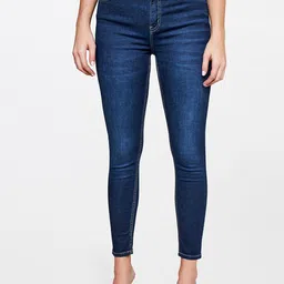 AND Women Solid Cotton Slim Fit Light Fade Jeans-5