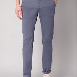 Cantabil Men Grey Solid Regular Fit Cotton Chinos Trousers-image-93