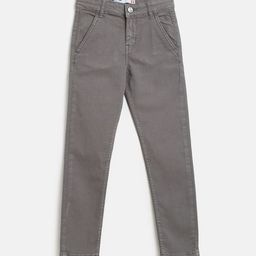 TALES & STORIES Boys Grey Slim Fit Trouser-image-58