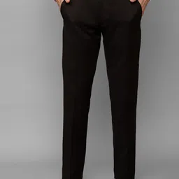 Louis Philippe Men Black Formal Trousers-image-48