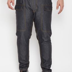 bigbanana Men Plus Size Mid-Rise Cotton Regular Trousers-image-32
