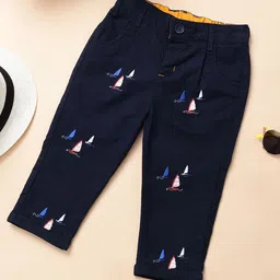 One Friday Boys Printed Smart Cotton Regular Trousers-image-62