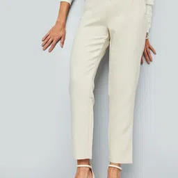 max Women Cotton Mid-Rise Regular Fit Trouser-image-20
