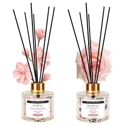 SOUL & SCENTS 2 Pieces Transparent Reed Diffuser Set With Free 6 Reed Sticks-17