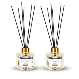 SOUL & SCENTS Transparent 2 Pieces Coconut Fragrance Reed Diffuser & 6 Reed Sticks 120 ml-15