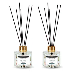 SOUL & SCENTS 2 Pieces Transparent Ocean Fragrance Diffuser Set With Sticks 120 ml-32