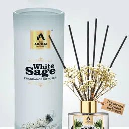 The Aroma Factory Transparent White Sage Reed Diffuser-24
