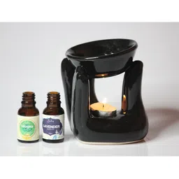 Brahmz Ceramic Healing Hand Tea Light Candle Aroma Oil Diffuser Burner with 2 Aroma Oils-11
