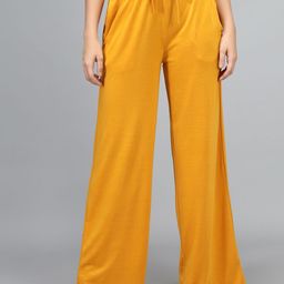 Kotty Women Yellow Loose Fit High-Rise Parallel Trousers-image-30