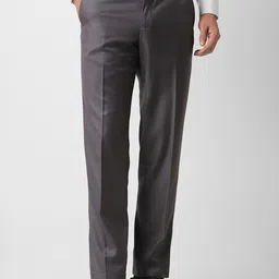 Van Heusen Men Plain Flat-Front Formal Trousers-image-14