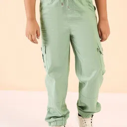 Stylo Bug Boys Ankle Length Solid Cargos Trousers-image-63