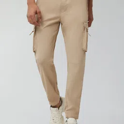 XYXX Men Relaxed Mid-Rise Cotton Joggers-image-69