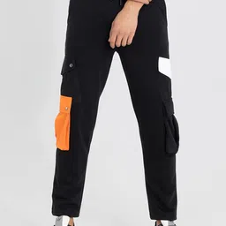 Snitch Men Black Smart Mid-Rise Cotton Cargos-image-24