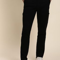Dennis Lingo Men Mid Rise Plain Casual Cargos Trousers-picture-45