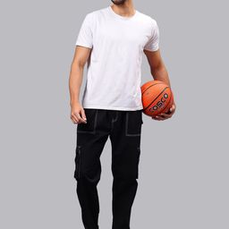 Mad Over Print Men Relaxed Loose Fit Cotton Cargo Trousers-image-86