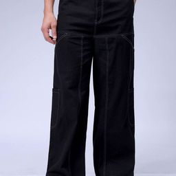 The Indian Garage Co Men Loose Fit Cargos Trousers-image-67