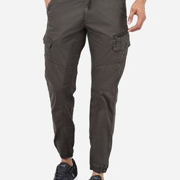 beevee Men Olive Green Cargos Trousers-image-60