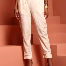 IMARA Women Mid Rise Peg Trousers-image-67
