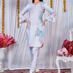PRENEA Floral Printed Kurta with Trousers-image-85