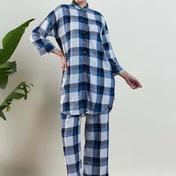 STADO Regular Three-Quarter Sleeves Band Collar Kurta with Trousers-picture-38