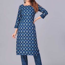 KPF Floral Printed Kurta with Trousers-image-21