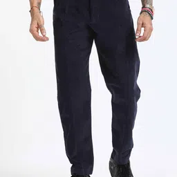 Italian Colony Men Tailored Tapered Fit Corduroy Trousers-image-59