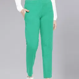 Dollar Missy Women Mid-Rise Relaxed Tapered Fit Wrinkle Free Trousers-image-97