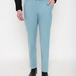 SUBTRACT Men Wrinkle Free Slim Fit Mid Rise Formal Trouser-image-61