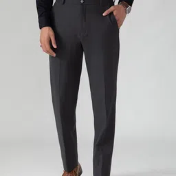 SUBTRACT Men Slim Fit Four Way Stretch Wrinkle Free Mid Rise Formal Trouser-image-95