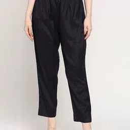 Cloth Haus India Women Relaxed Sheen Regular Fit Shantoon Trousers-image-31