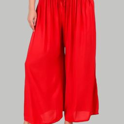 CHANDERKASH Women Relaxed Straight Leg Cotton Pleated Trousers-image-91