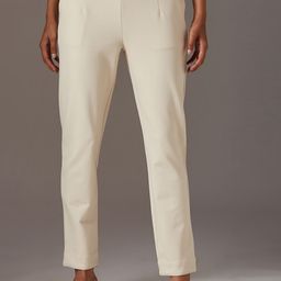 W Women Beige Slim Fit Pleated Trousers-55