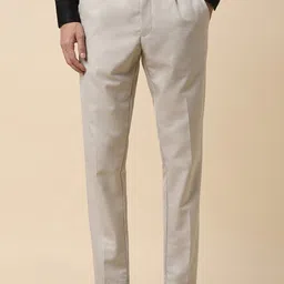 Allen Solly Men Slim Fit Mid-Rise Pleated Formal Trousers-image-63