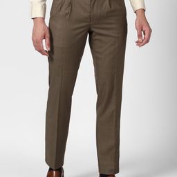 Van Heusen Men Pleated Mid Rise Formal Trousers-image-40