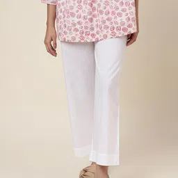 Fabindia Women Mid-Rise Cotton Trousers-39